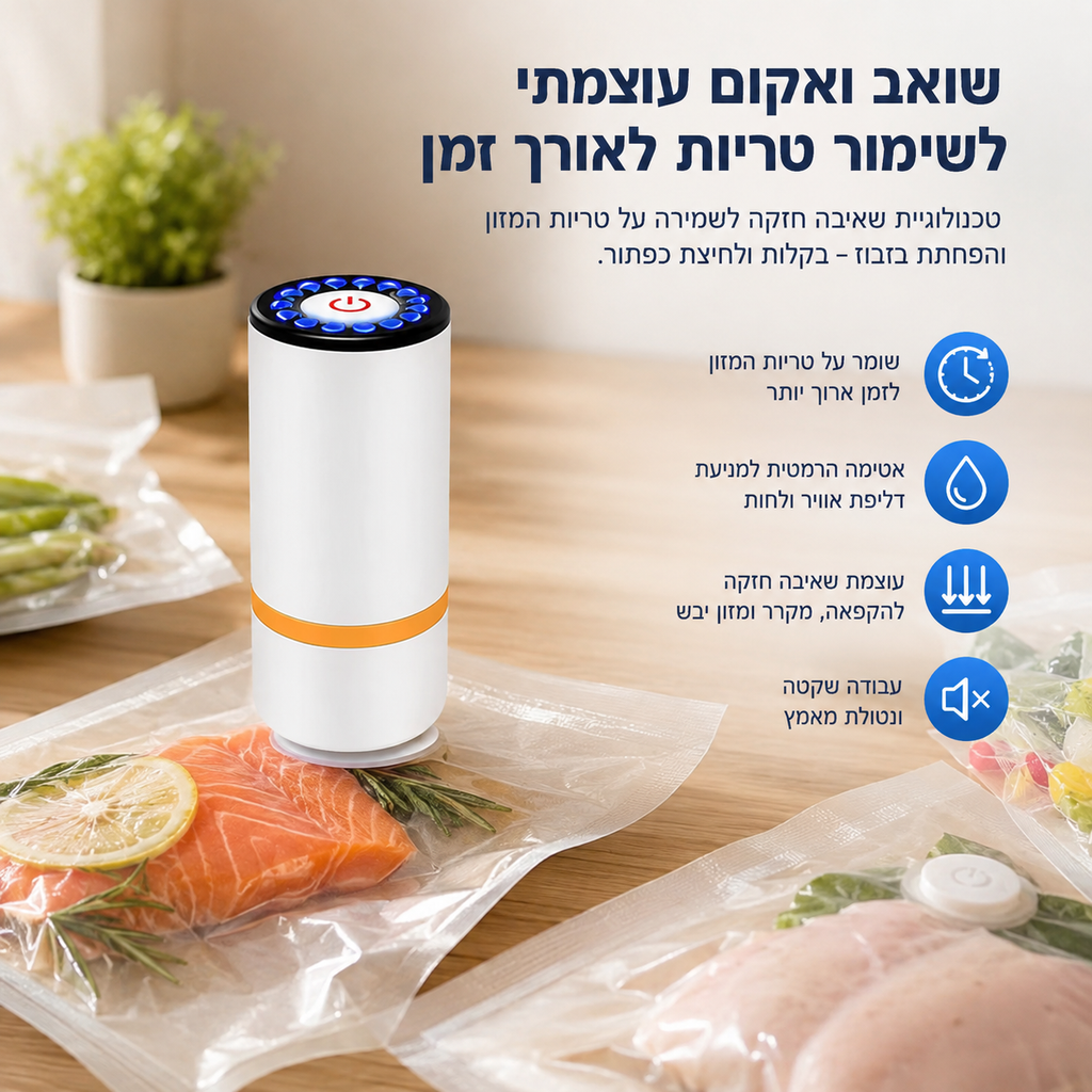 FreshSeal - משאבת ואקום לטריות
