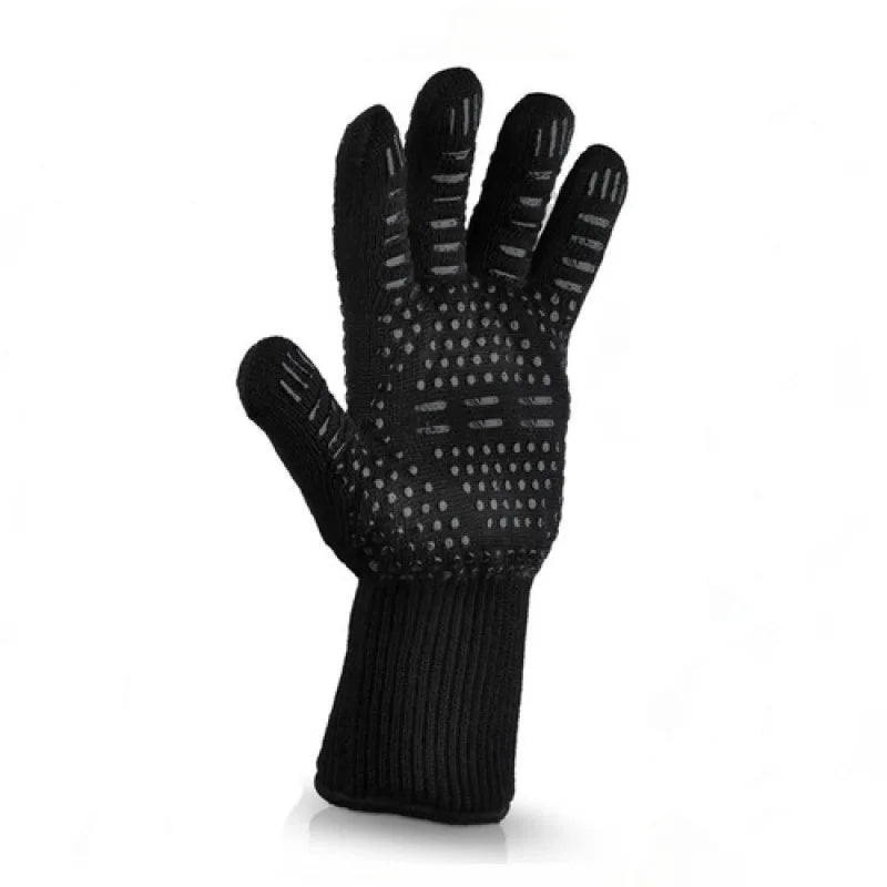 Heat Resistant BBQ Gloves 500-800 Degrees Non-Slip Silicone Insulation Microwave Gloves for Kitchen, Grill, Camping and Cookware