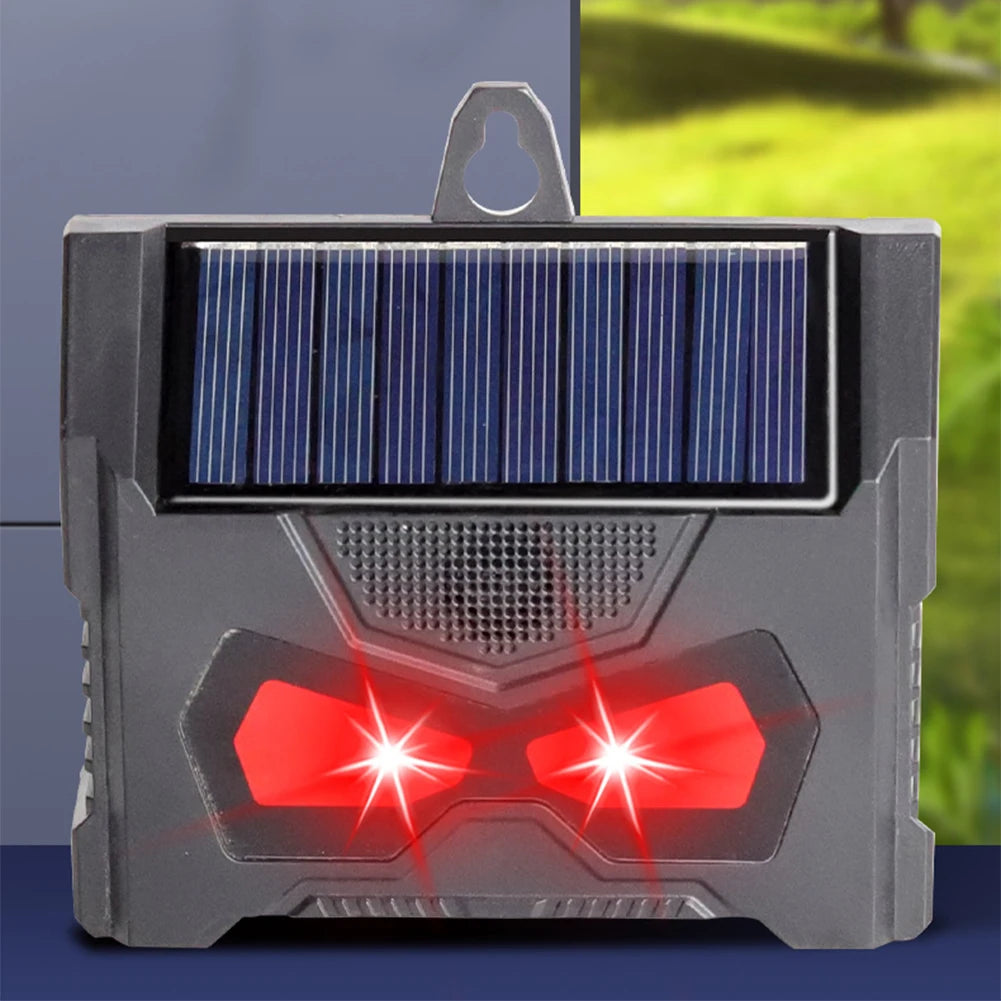Solar Powered Ultrasonic Animal Repeller Solar Nocturnal Animal Repeller with LED Flashing Light Deer Skunk Raccoon Repellent
