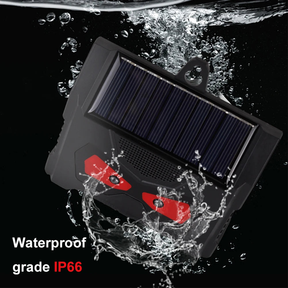 Solar Powered Ultrasonic Animal Repeller Solar Nocturnal Animal Repeller with LED Flashing Light Deer Skunk Raccoon Repellent