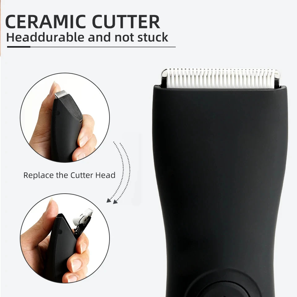 Mens Body Hair Trimmer for Men Balls Women Lady Shaver Hair Removal Trimmer Groin & Body Shaver Groomer Arm Beard Razor