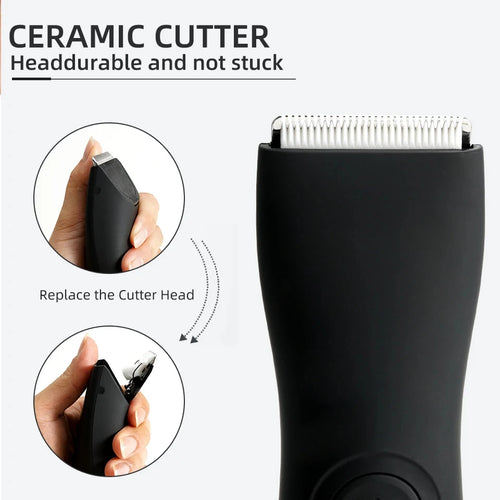 Mens Body Hair Trimmer for Men Balls Women Lady Shaver Hair Removal Trimmer Groin & Body Shaver Groomer Arm Beard Razor
