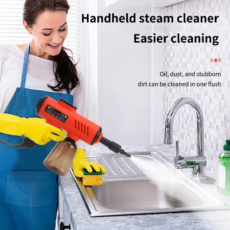 Multifunctional 1200W Household Electric High Temperature Steam Cleaner Portable Handheld Steamer Kitchen Brush Cleaning Machin