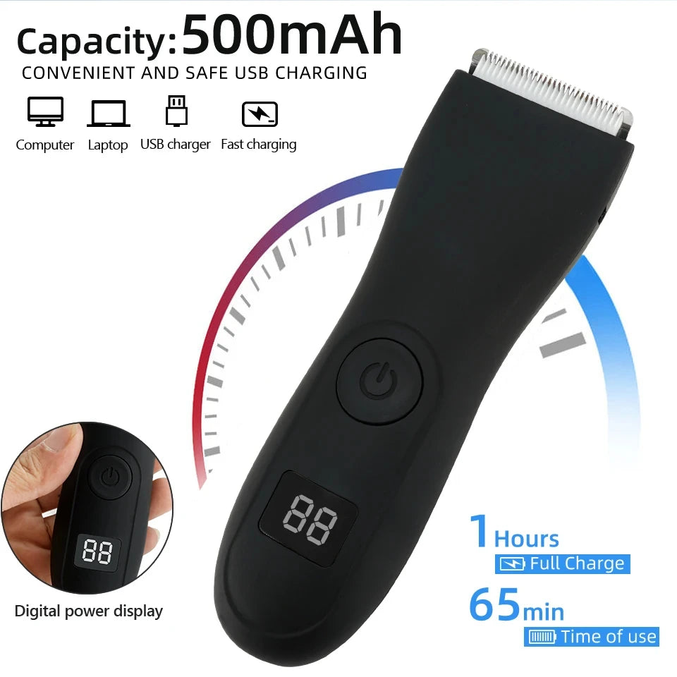 Mens Body Hair Trimmer for Men Balls Women Lady Shaver Hair Removal Trimmer Groin & Body Shaver Groomer Arm Beard Razor